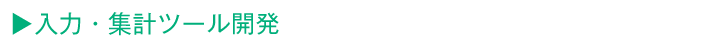 入力・集計ツール開発